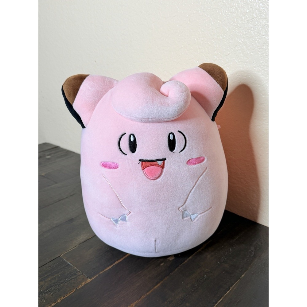 Pokémon Squishmallows Clefairy Pink Plush 11" Kellytoy 2024 Nintendo Game Freak